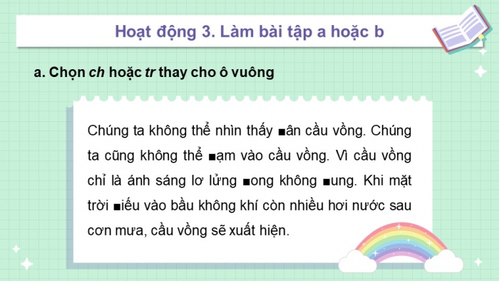 Giáo án điện tử tiếng việt 3 kết nối bài 1: Bầu trời. Tiết 3 - Viết