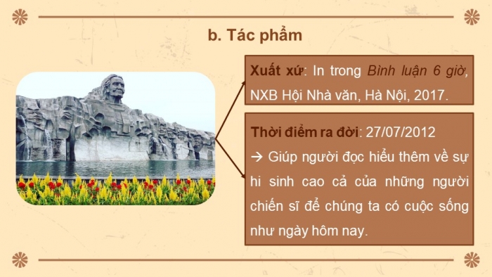 Giáo án điện tử ngữ văn 7 cánh diều tiết: Tượng đài vĩ đại nhất