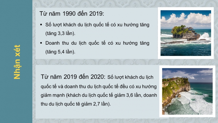 Giáo án điện tử địa lí 10 chân trời bài 38: Thực hành - Tìm hiểu vấn đề phát triển ngành du lịch