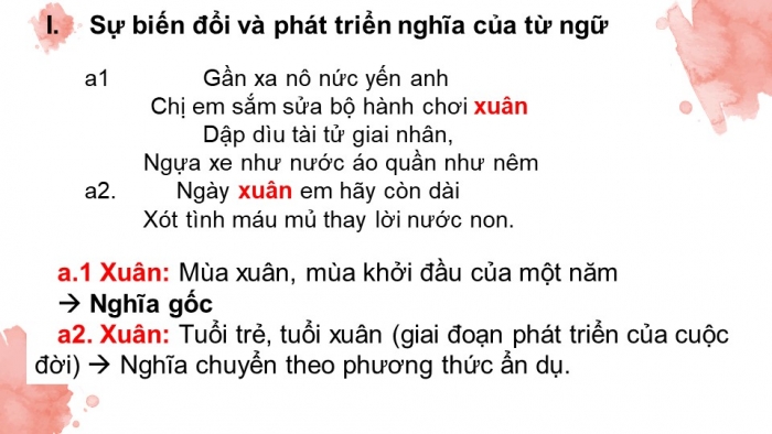 Giáo án điện tử ngữ văn 9 tiết 18: Sự phát triển của từ vựng