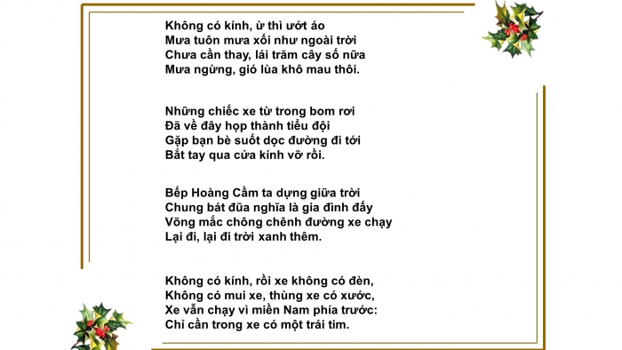 Giáo án điện tử ngữ văn 9 tiết: Bài thơ về tiểu đội xe không kính