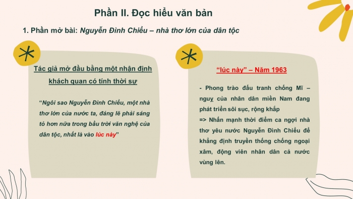 Giáo án điện tử Ngữ văn 12 bài: Nguyễn Đình Chiểu, ngôi sao sáng trong văn nghệ của dân tộc