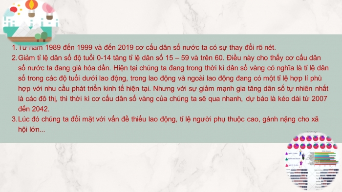 Giáo án điện tử địa lí 9 bài 5: Thực hành - Phân tích và so sánh tháp dân số năm 1999, 2009, 2019