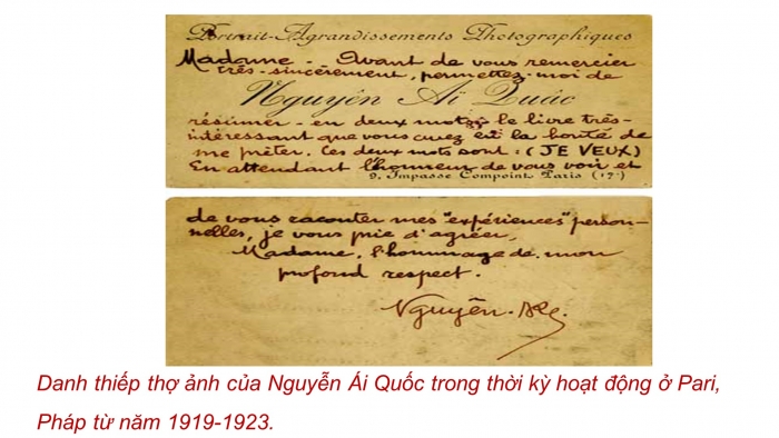 Giáo án điện tử lịch sử 9 bài 16: Hoạt động của nguyễn ái quốc ở nước ngoài trong những năm 1919 - 1925