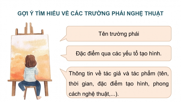 Giáo án điện tử Mĩ thuật 8 kết nối Bài 7: Một số trường phái mĩ thuật phương Tây thời kì hiện đại