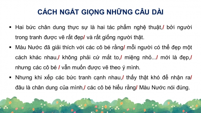 Giáo án điện tử Tiếng Việt 4 kết nối Bài 7 Đọc: Những bức chân dung