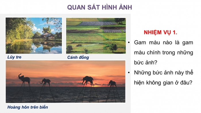 Giáo án điện tử Mĩ thuật 4 kết nối Chủ đề 3: Cảnh đẹp quê hương