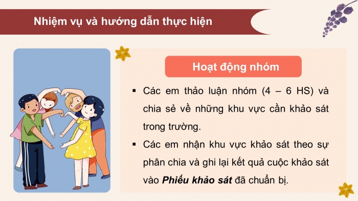 Giáo án điện tử HĐTN 4 cánh diều Tuần 1: Giữ gìn trường em xanh, sạch, đẹp - Hoạt động 1, 2