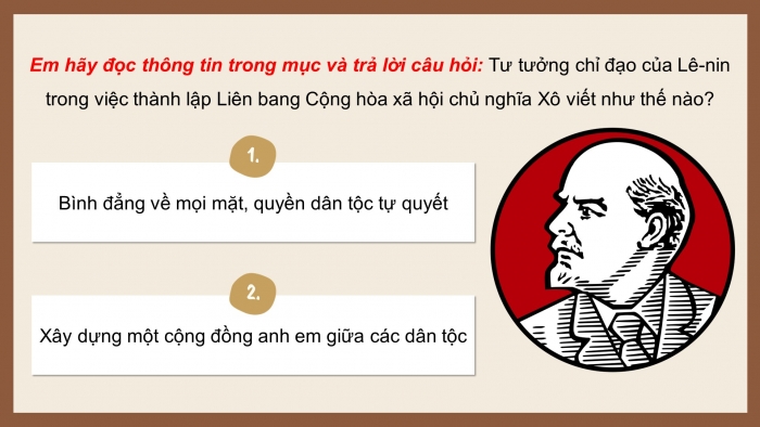 Giáo án điện tử Lịch sử 11 kết nối Bài 3: Sự hình thành Liên bang Cộng hoà xã hội chủ nghĩa Xô viết