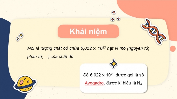 Giáo án điện tử KHTN 8 cánh diều Bài 4: Mol và tỉ khối của chất khí