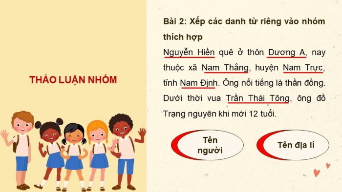 Giáo án điện tử Tiếng Việt 4 cánh diều Bài 2 Luyện từ và câu 2: Luyện tập về danh từ