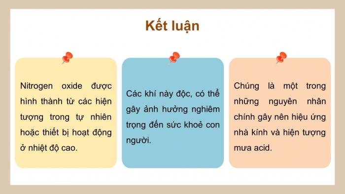 Giáo án điện tử Hoá học 11 chân trời Bài 5: Một số hợp chất với oxygen của nitrogen