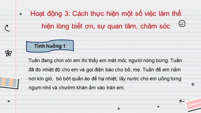 Giáo án điện tử chủ đề 7 tuần 24: Yêu thương gia đình, quý trọng phụ nữ