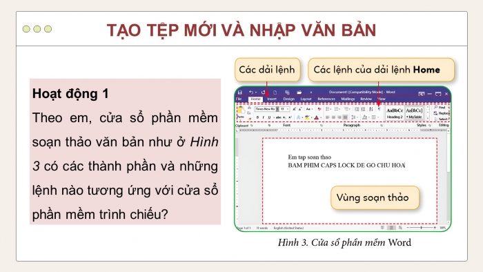 Giáo án điện tử Tin học 4 cánh diều Chủ đề E2 Bài 1: Làm quen với phần mềm soạn thảo văn bản