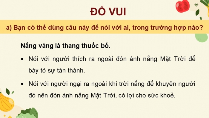Giáo án điện tử Tiếng Việt 4 cánh diều Bài 9 Góc sáng tạo: Trò chơi: Đố vui về sức khoẻ; Tự đánh giá: Nghìn thang thuốc bổ