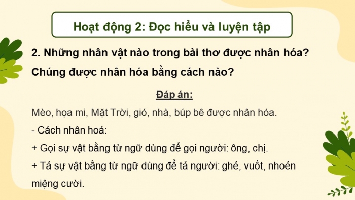 Giáo án điện tử Tiếng Việt 4 cánh diều Bài 10: Ôn tập cuối học kì 1 - Tiết 1, 2, 3