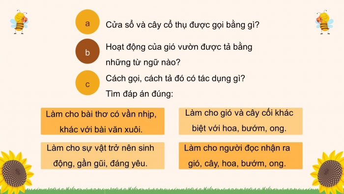 Giáo án điện tử Tiếng Việt 4 chân trời CĐ 3 Bài 5 Luyện từ và câu: Biện pháp nhân hoá