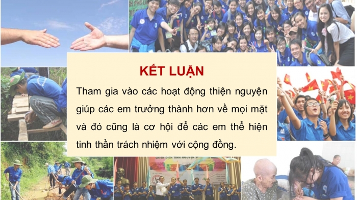 Giáo án điện tử HĐTN 8 cánh diều Chủ đề 5 - HĐGDTCĐ: Hành trình nhân ái