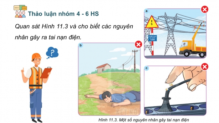Giáo án điện tử Công nghệ 8 kết nối Bài 11: Tai nạn điện