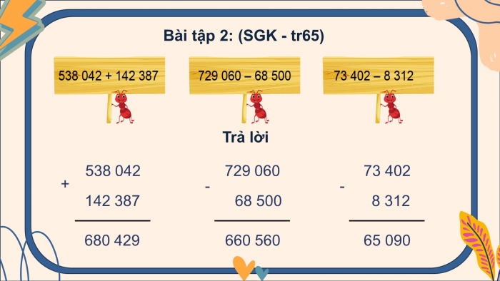 Giáo án điện tử Toán 4 cánh diều Bài 26. Phép cộng, phép trừ