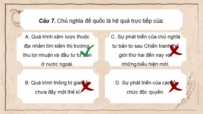 Giáo án điện tử Lịch sử 11 chân trời Nội dung thực hành Chủ đề 1: Cách mạng tư sản và sự phát triển của chủ nghĩa tư bản