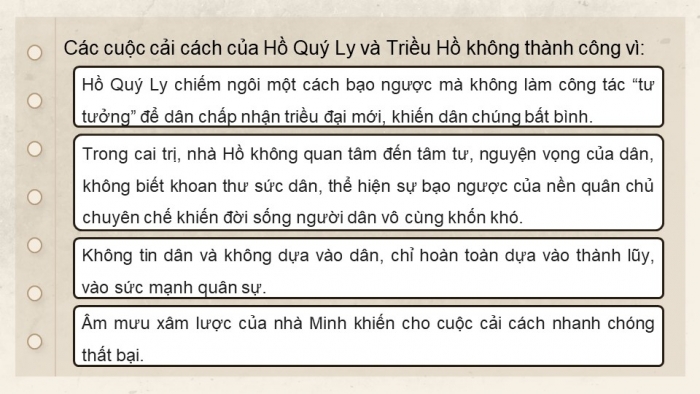 Giáo án điện tử Lịch sử 11 kết nối Bài 9: Cuộc cải cách của Hồ Qúy Ly và Triều Hồ (Phần 2)