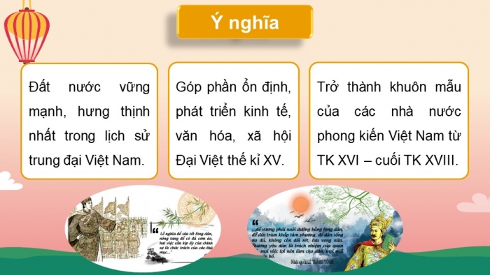 Giáo án điện tử Lịch sử 11 chân trời Bài 10: Cuộc cải cách của Lê Thánh Tông (Thế kỉ XV) (Phần 2)