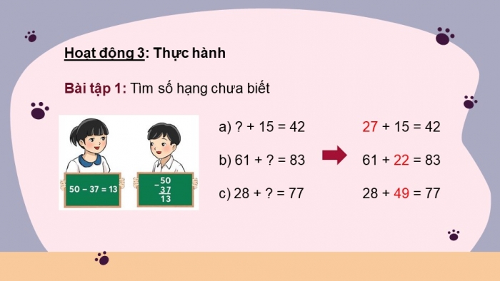 Giáo án điện tử bài 4: Tím số hạng (1 tiết)