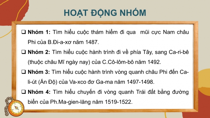 Giáo án điện tử bài 2: Các cuộc phát kiến địa lí từ thế kỉ xv đến thế kỉ XVI