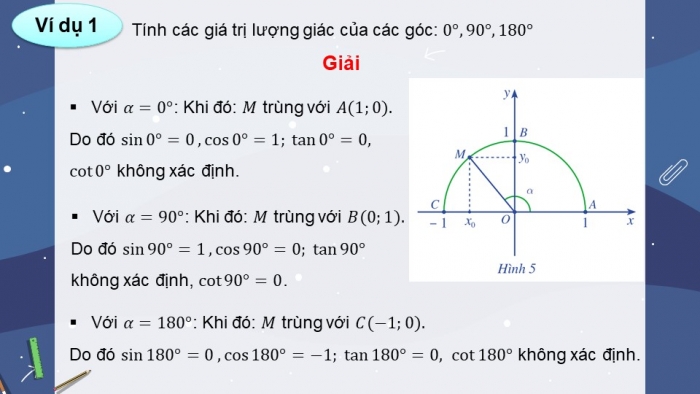 Giáo án điện tử toán 10 cánh diều bài 1: Giá trị lượng giác của một góc từ 0° đến 180°. định lí cosin và định lí sin trong tam giác (4 tiết)