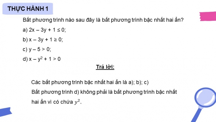 Giáo án điện tử toán 10 chân trời bài 1: Bất phương trình bậc nhất hai ẩn