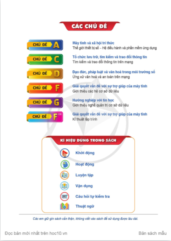 Tải PDF shs Tin học 11 định hướng Khoa học máy tính Cánh diều