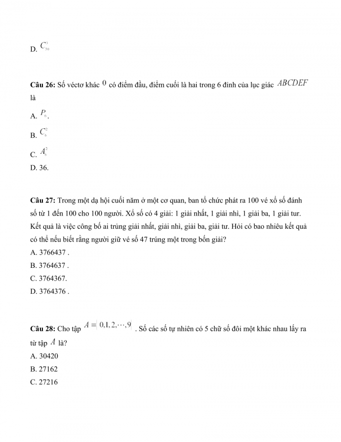 Đề thi cuối kì 2 toán 10 kết nối tri thức (Đề số 7)