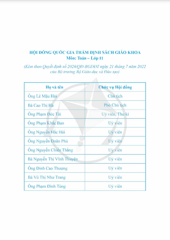 Tải PDF shs Toán 11 tập 1 Cánh diều