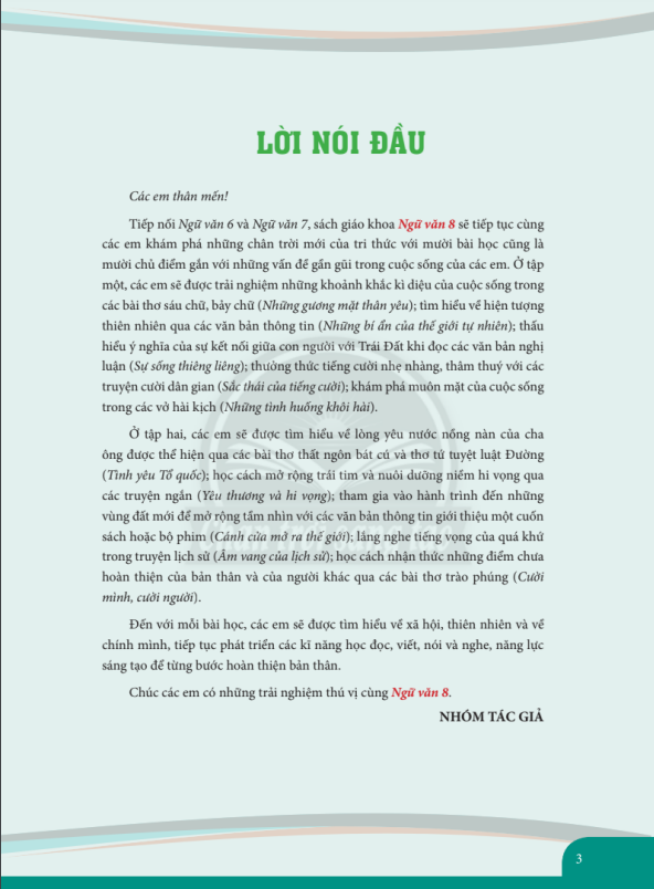 Tải PDF shs Ngữ văn 8 tập 1 Chân trời sáng tạo